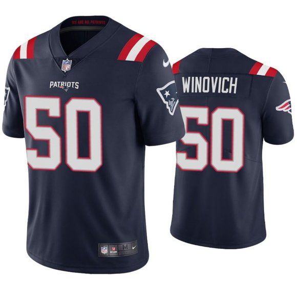 Men New England Patriots #50 Chase Winovich Nike Navy Limited NFL Jersey->new england patriots->NFL Jersey